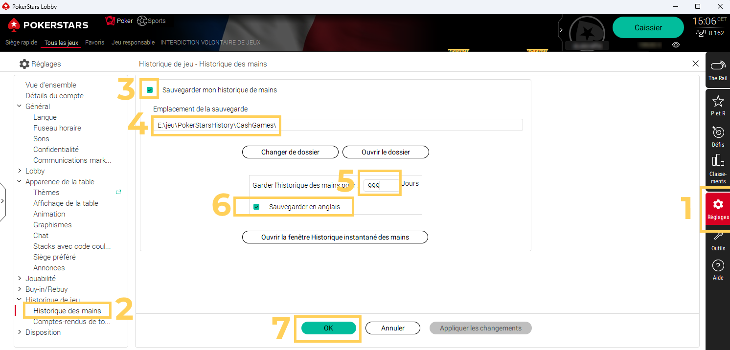 Configuration PokerStars