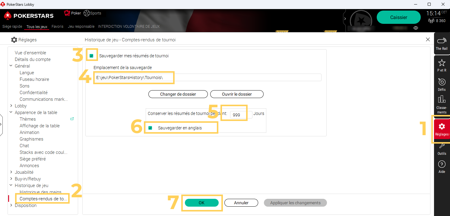Configuration PokerStars